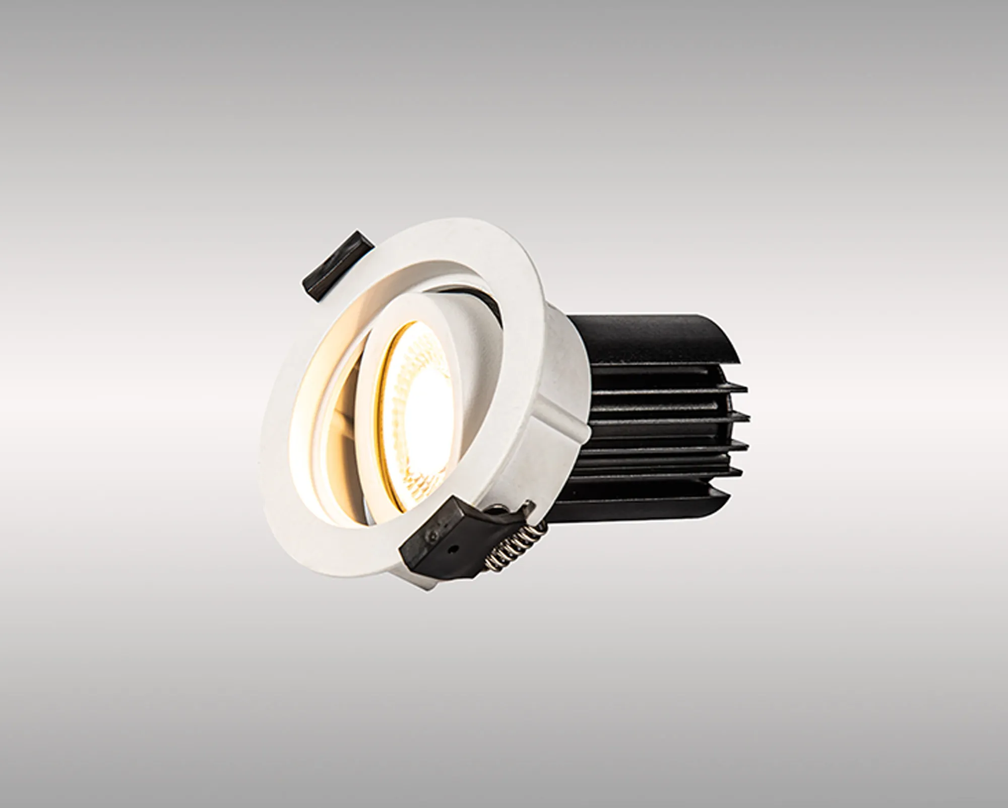 DM202340  Beppe A 12 Tridonic Powered 12W 2700K 1200lm 24° CRI>90 LED Engine White Stepped Adjustable Recessed Spotlight, IP20